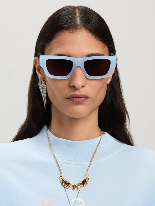 PALM ANGELS  Magnolia sunglasses LIGHT BLUE - DARK GREY PERI10JS25PLA001