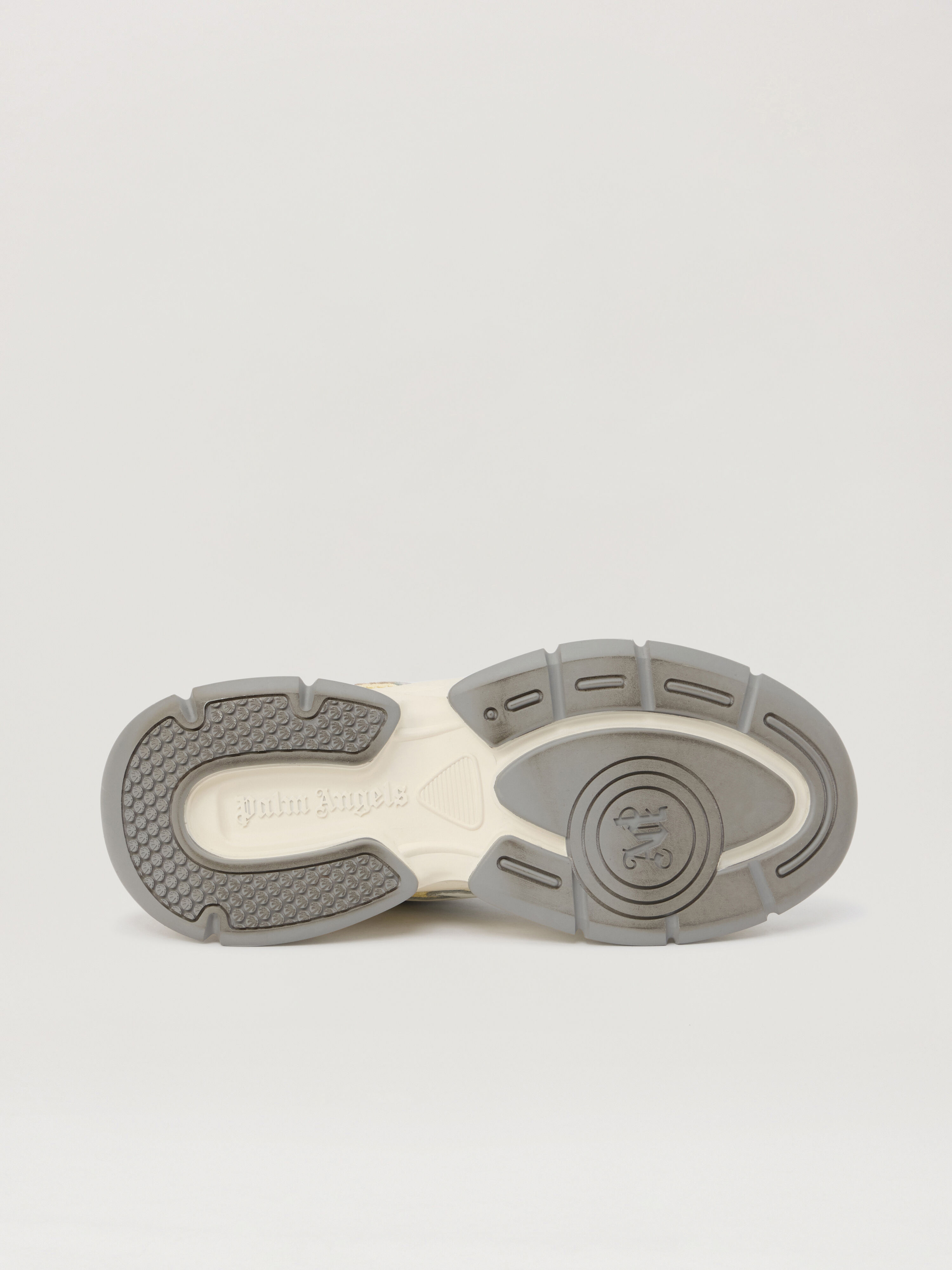 PALM ANGELS Palm Runner Sneakers SILVER BEIGE PMIA10TS26LEA001