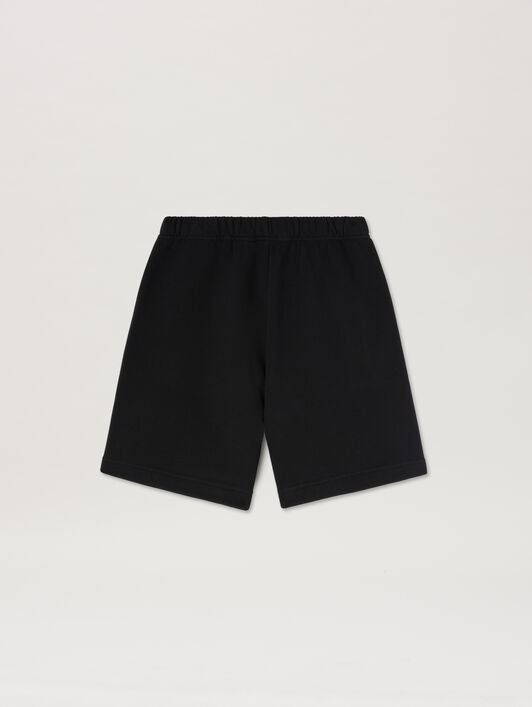 PALM ANGELS  Block logo Sweatshorts BLACK GREEN PBCI008S25FLE001