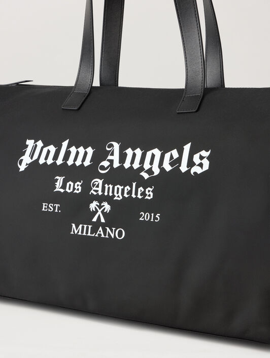 PALM ANGELS Milan La Tote Bag BLACK OFF WHITE PMNA07JS26FAB001