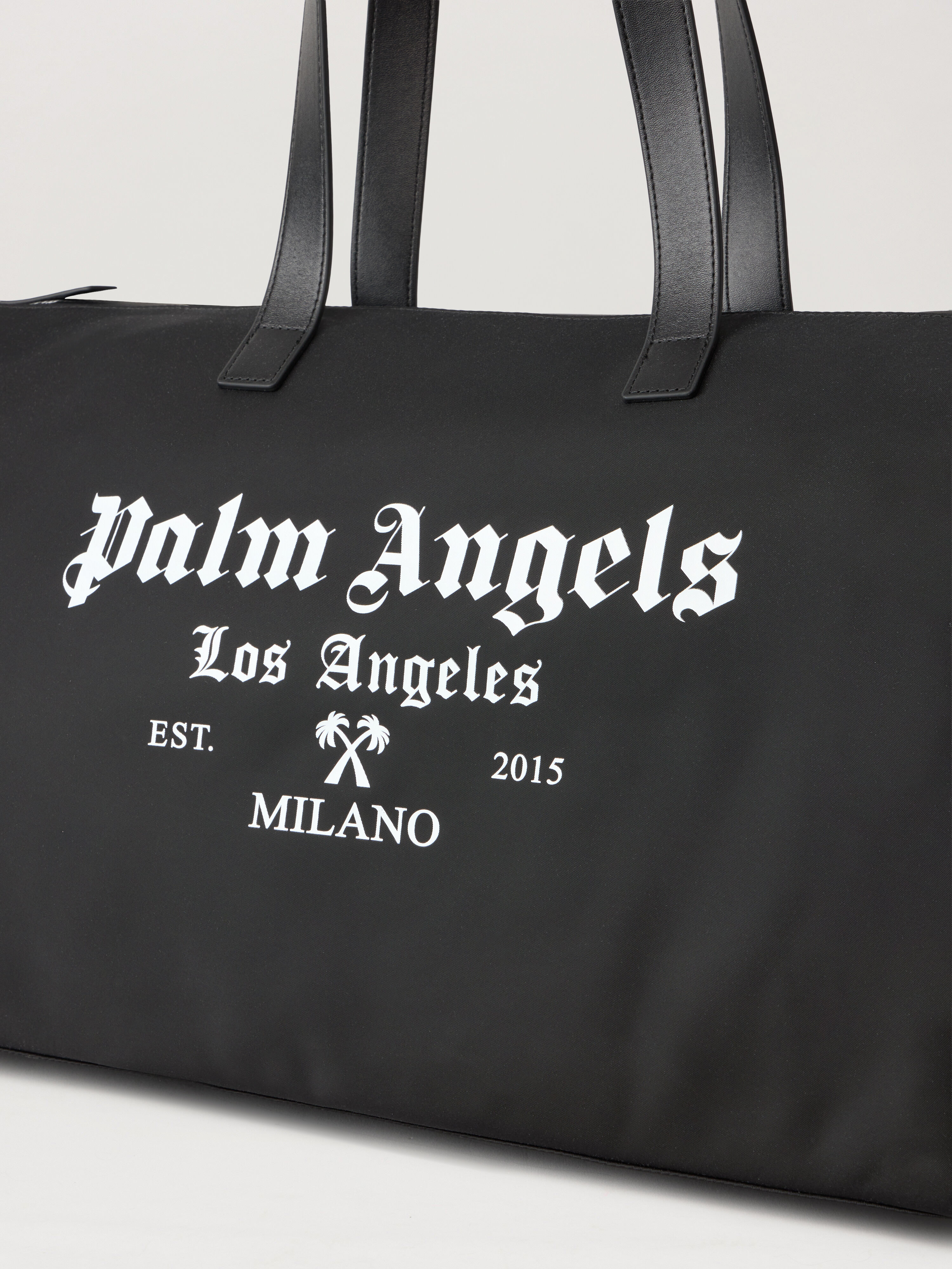 PALM ANGELS Milan La Tote Bag BLACK OFF WHITE PMNA07JS26FAB001