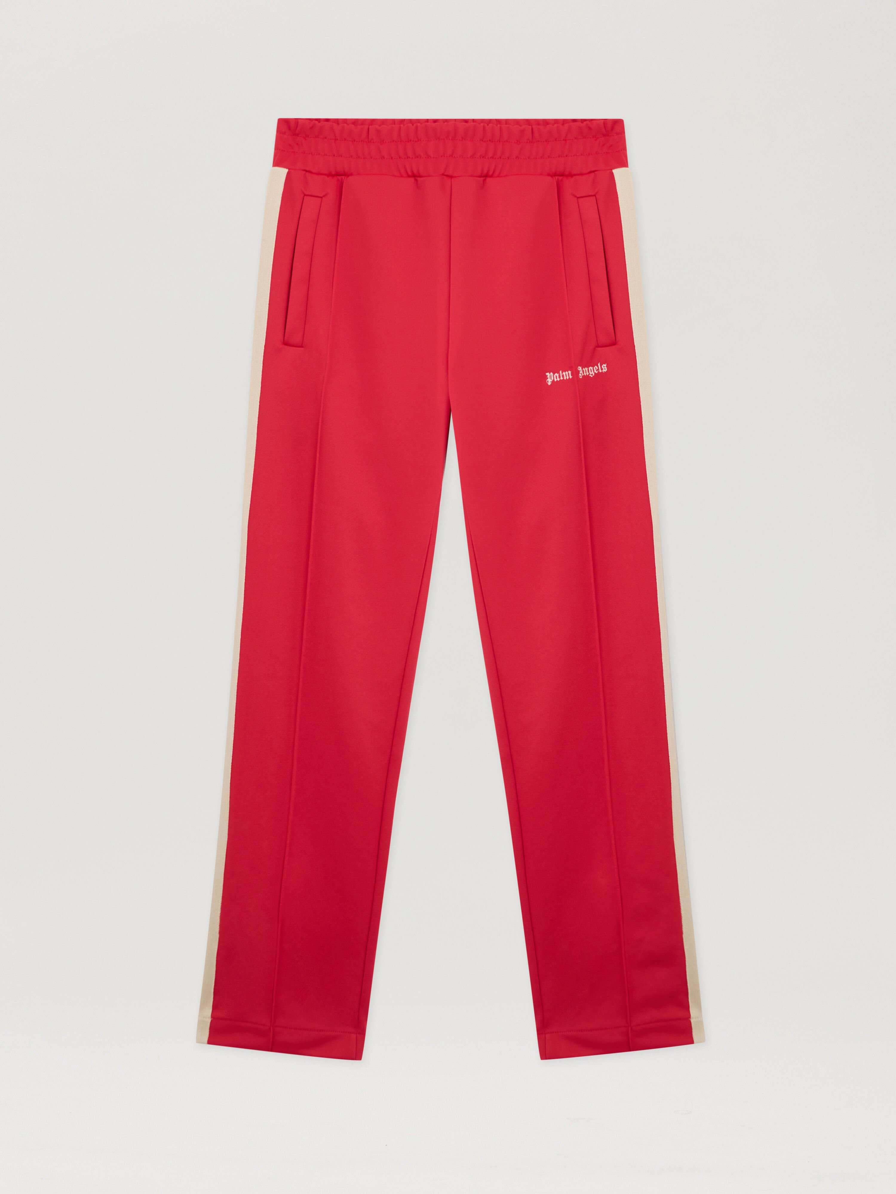 PALM ANGELS Classic Logo Track Pants RED OFF WHITE PMCJ020S26FAB001