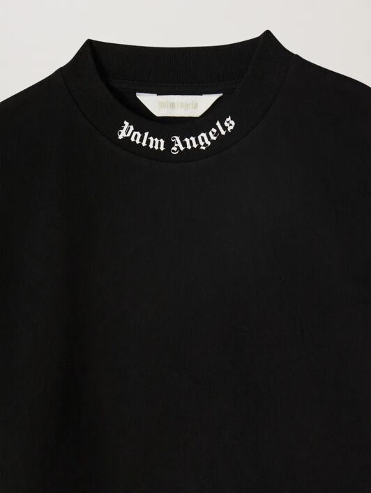 PALM ANGELS  Classic and Overlogo T-shirt BLACK OFF WHITE PBAA002C99JER002