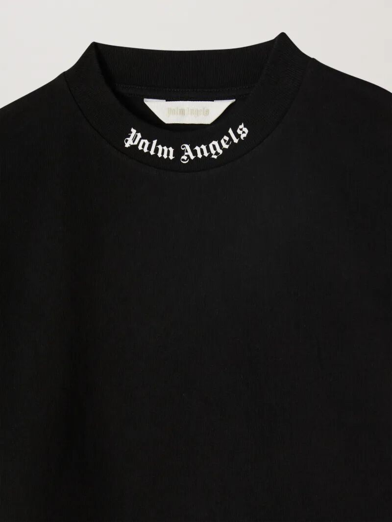 PALM ANGELS  Classic and Overlogo T-shirt BLACK OFF WHITE PBAA002C99JER002