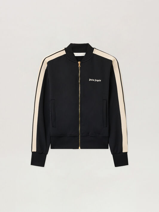 PALM ANGELS Classic Logo Track Bomber Jkt BLACK OFF WHITE PWBD050C99FAB001