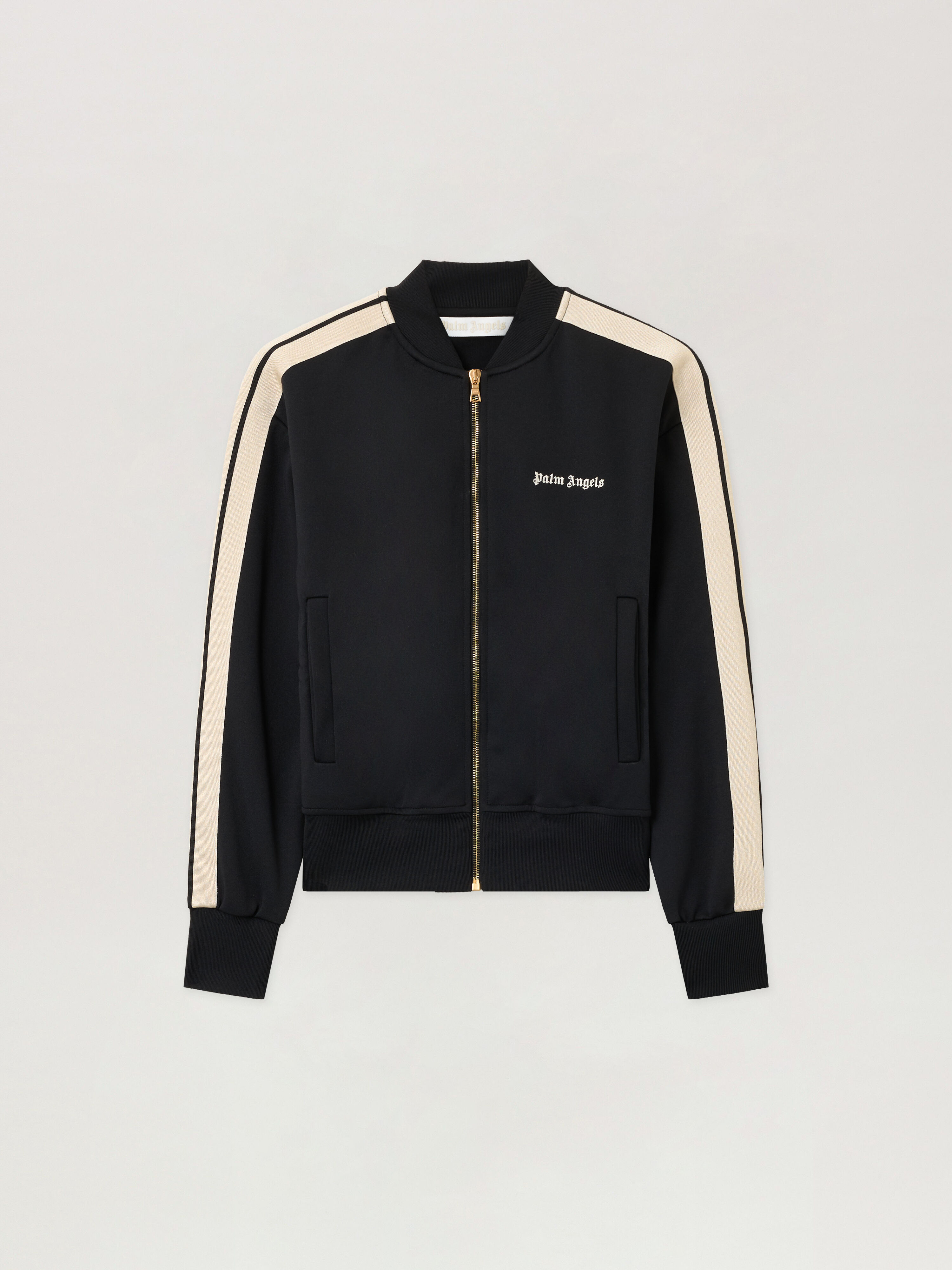 PALM ANGELS Classic Logo Track Bomber Jkt BLACK OFF WHITE PWBD050C99FAB001