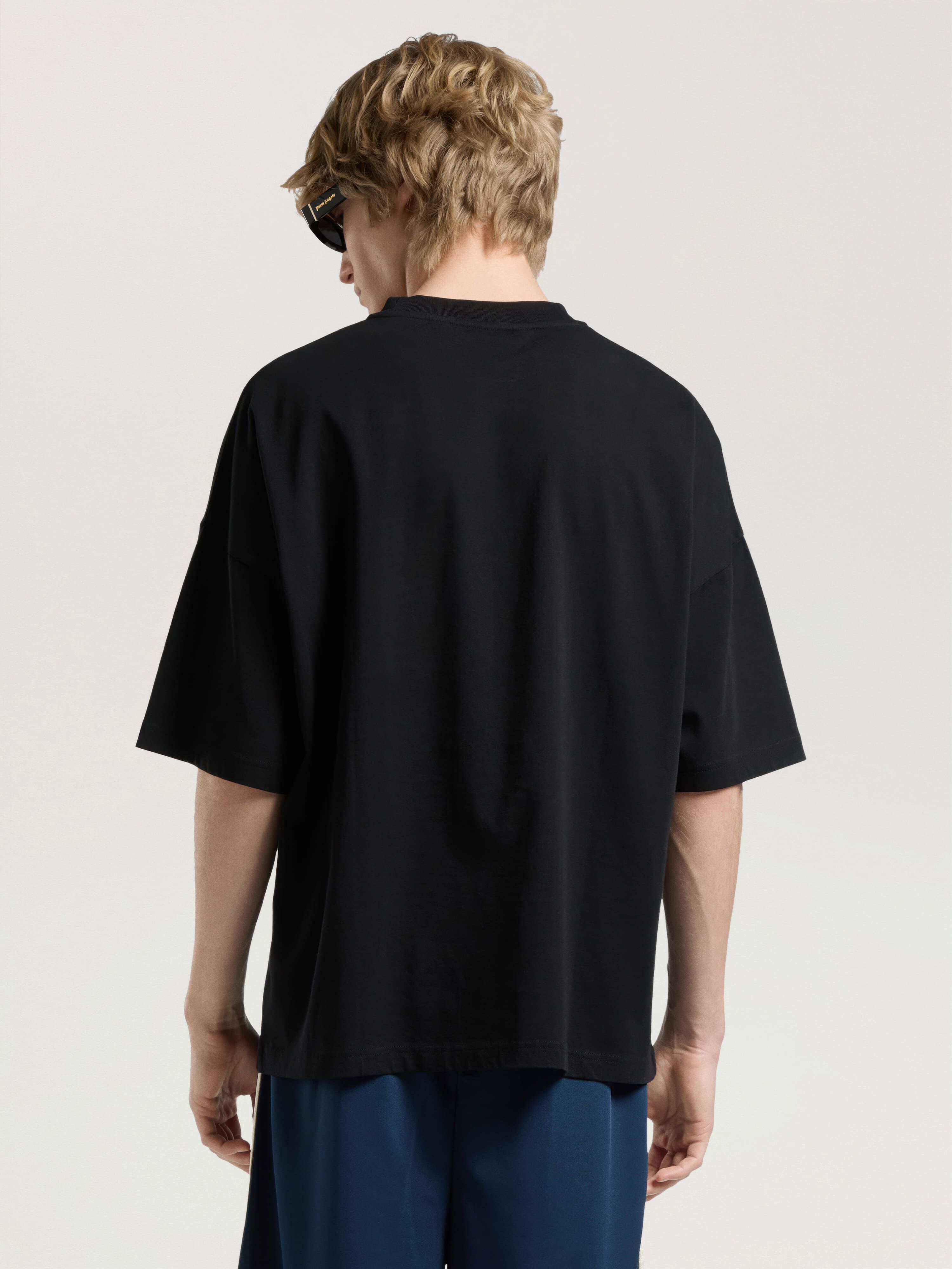 PALM ANGELS Palm Drift Loose Tee BLACK - OFF WHITE PAMAA03W26JR06