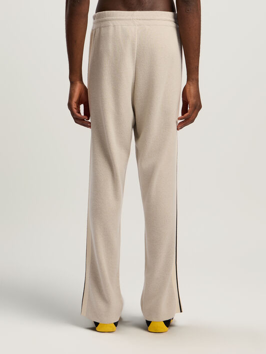 Classic Logo Knit Track Pants PALM ANGELS Classic Logo Knit Track Pants LIGHT BEIGE - BLACK PMHG023F25KNI001