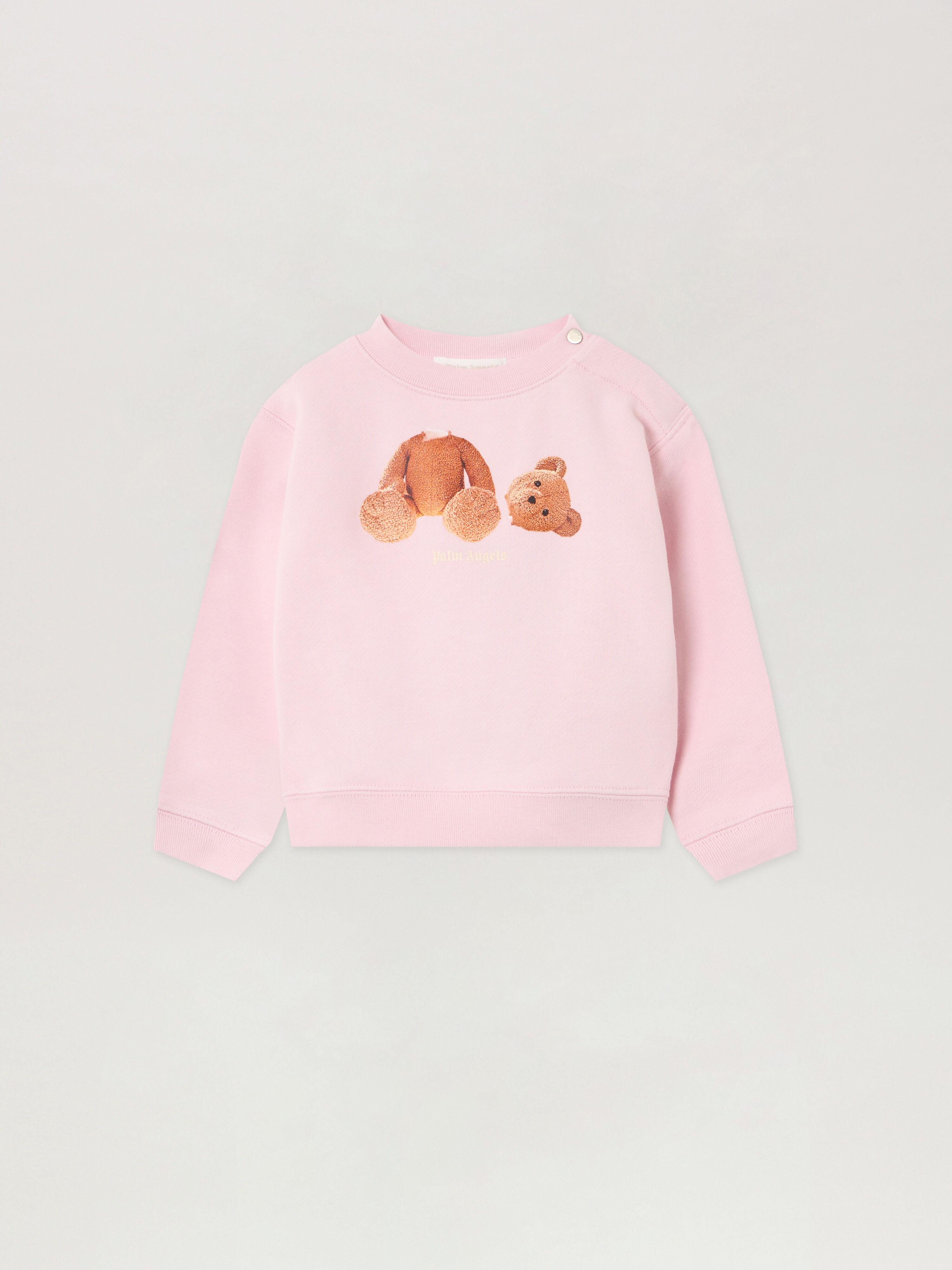 PALM ANGELS Pa Bear Crew SOFT PINK - BROWN PGXC001F25FLE001