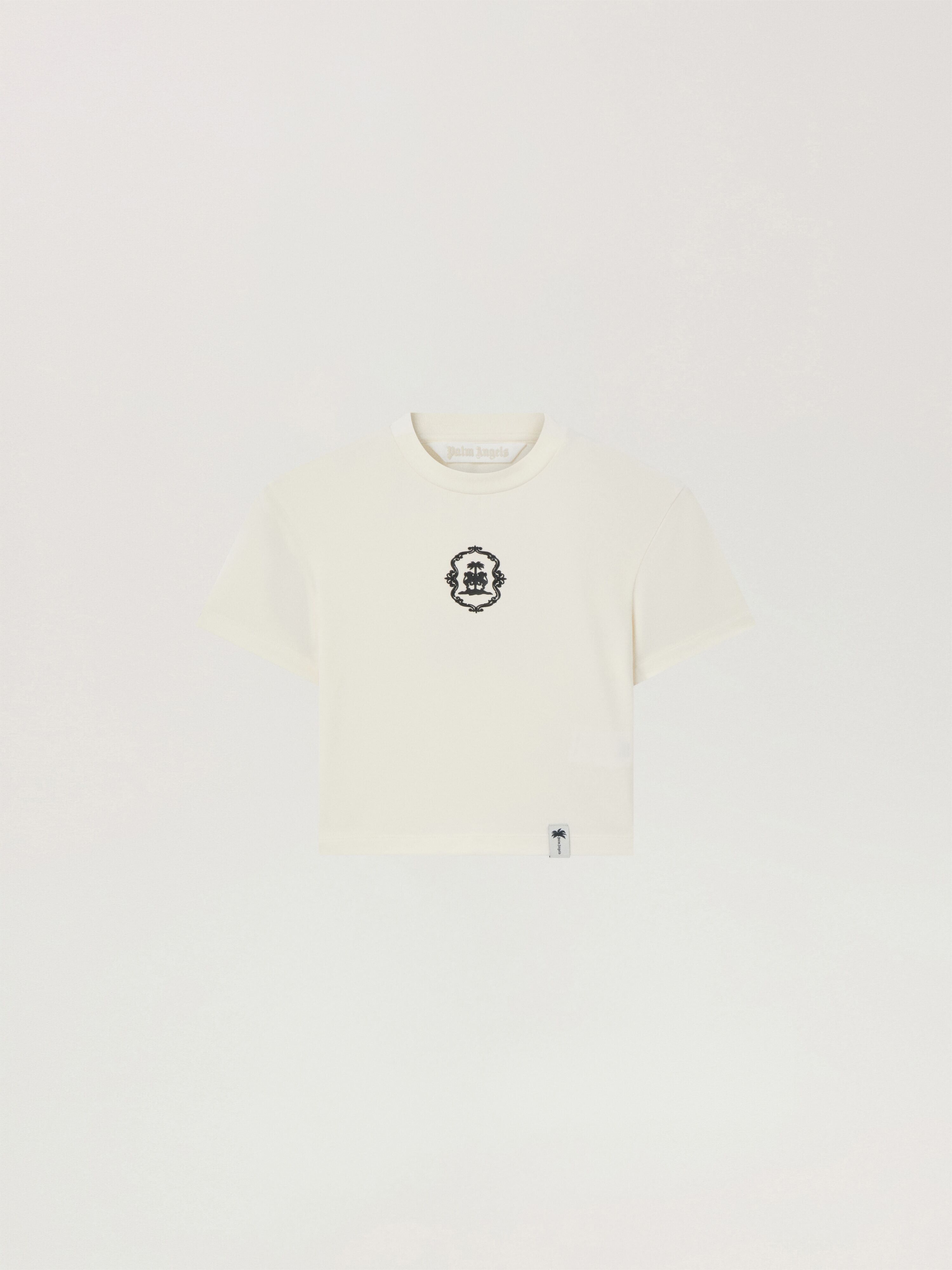 Lions Herald Baby T-Shirt PALM ANGELS Lions Herald Baby T-Shirt OFF WHITE - BLACK PAWAA02W26JR04