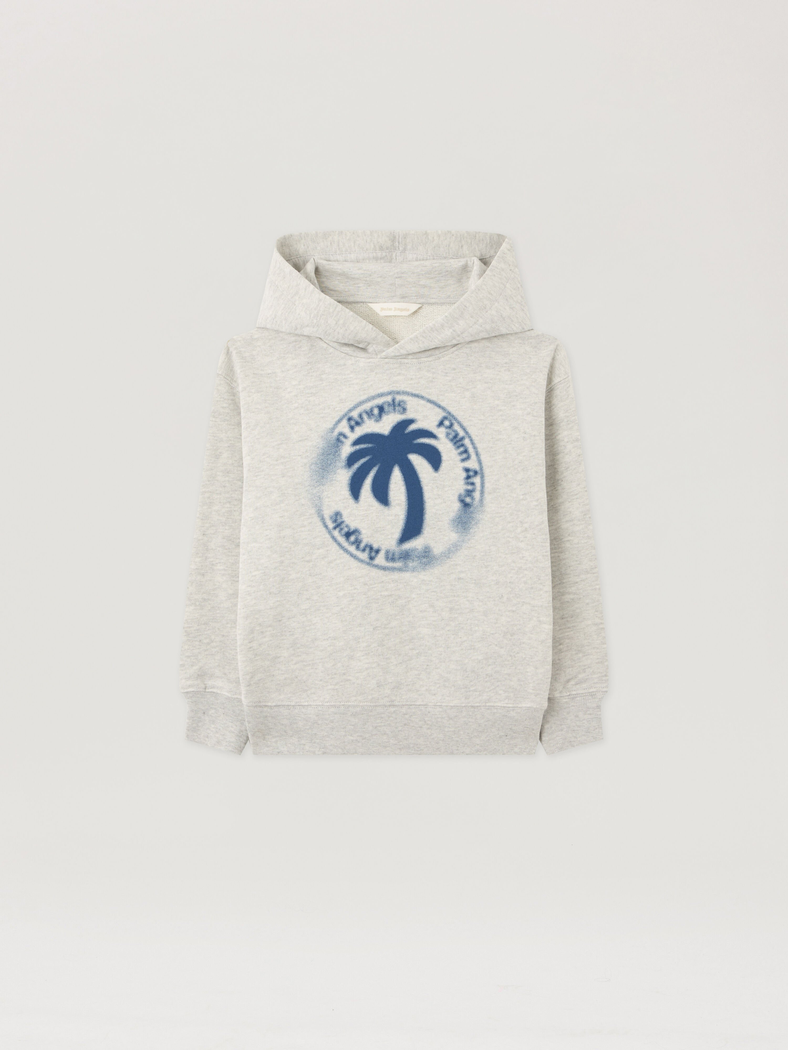 PALM ANGELS Palm Stamp Hoodie GRIGIO MELANGE/MELANGE GRAY PBBB012S26FLE002