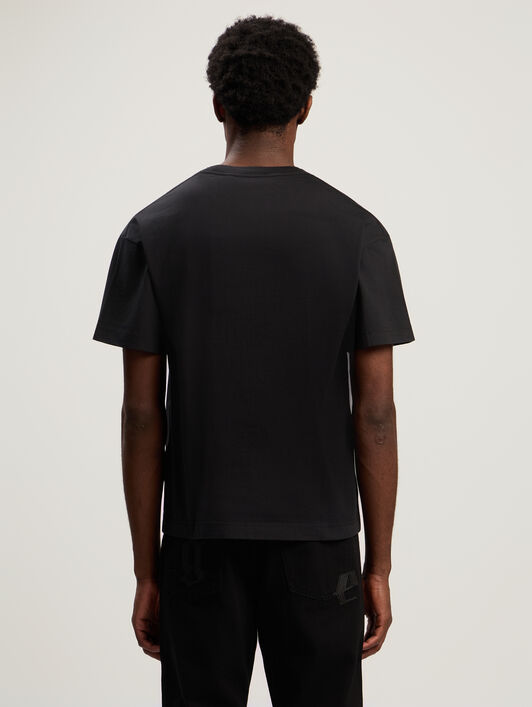 PALM ANGELS Paxlatimes Reg T-Shirt BLACK - MULTICOLOR PMAA109F25JER004