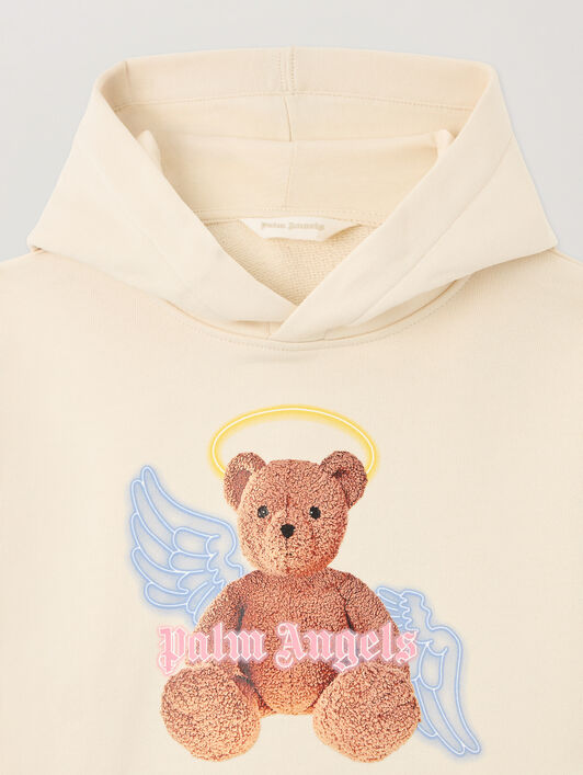 PALM ANGELS Bear Angel. Hoodie OFF WHITE PGBB015S26FLE001