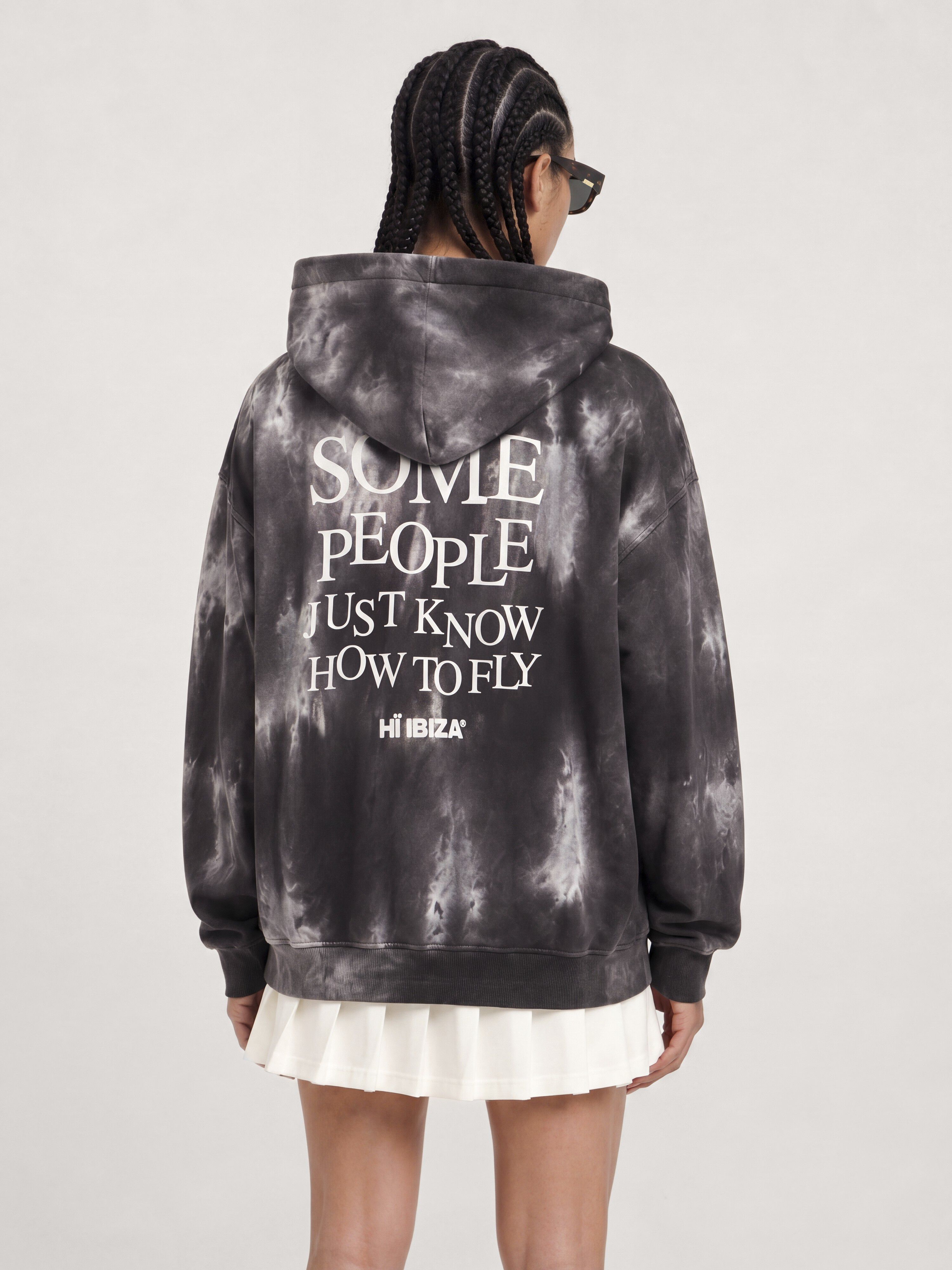 Palm Angels x Hï Ibiza Tie-dye Hoodie PALM ANGELS Palm Angels x Hï Ibiza Tie-dye Hoodie MEDIUM GREY - OFF WHITE PAMBB003FL001
