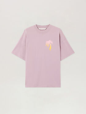 PALM ANGELS I Love PA Loose T-Shirt LILAC WHITE PWAA07BS26JER004