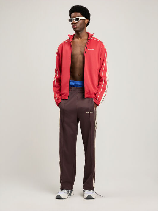 PALM ANGELS Classic Logo Vintage Track Pants BROWN OFF WHITE PMCJ04JS26FAB001