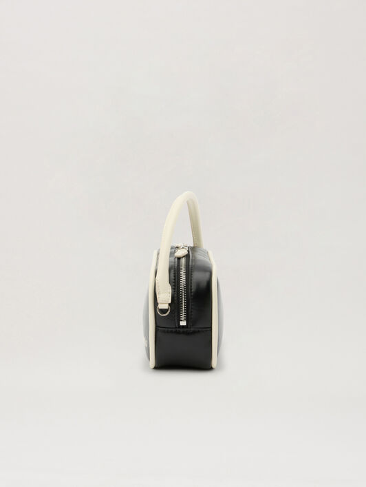 PALM ANGELS Classic Logo Crossbody Bag BLACK OFF WHITE PWNQ032S26FAB001