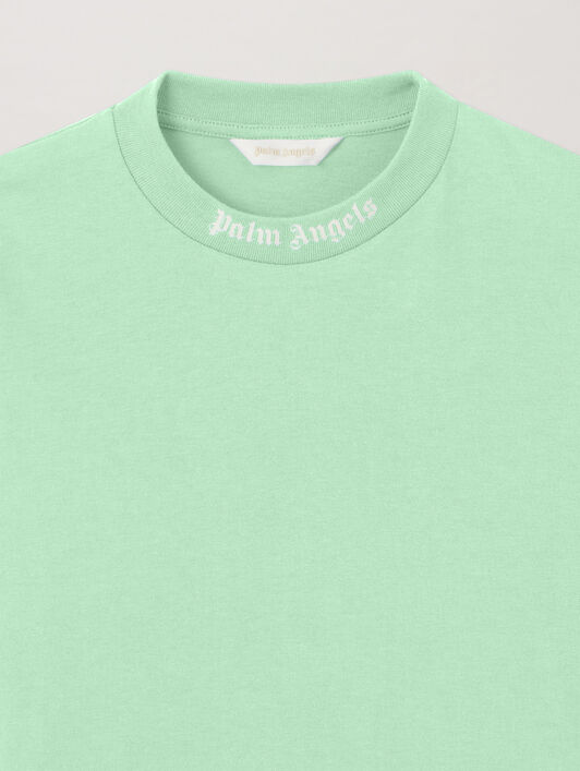 PALM ANGELS Overlogo Over T-Shirt VERDE/GREEN PBAA002S26JER001