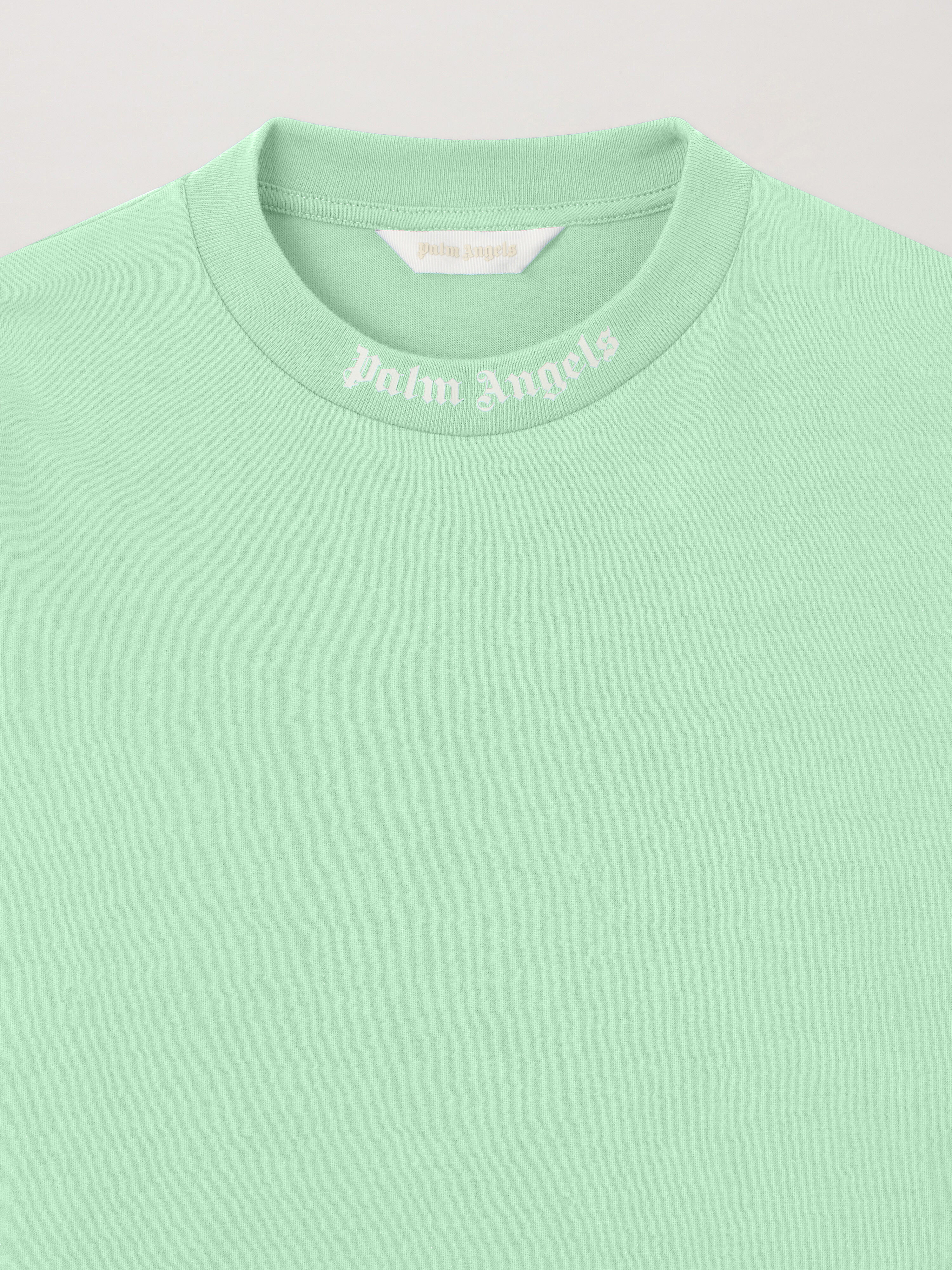 PALM ANGELS Overlogo Over T-Shirt VERDE/GREEN PBAA002S26JER001