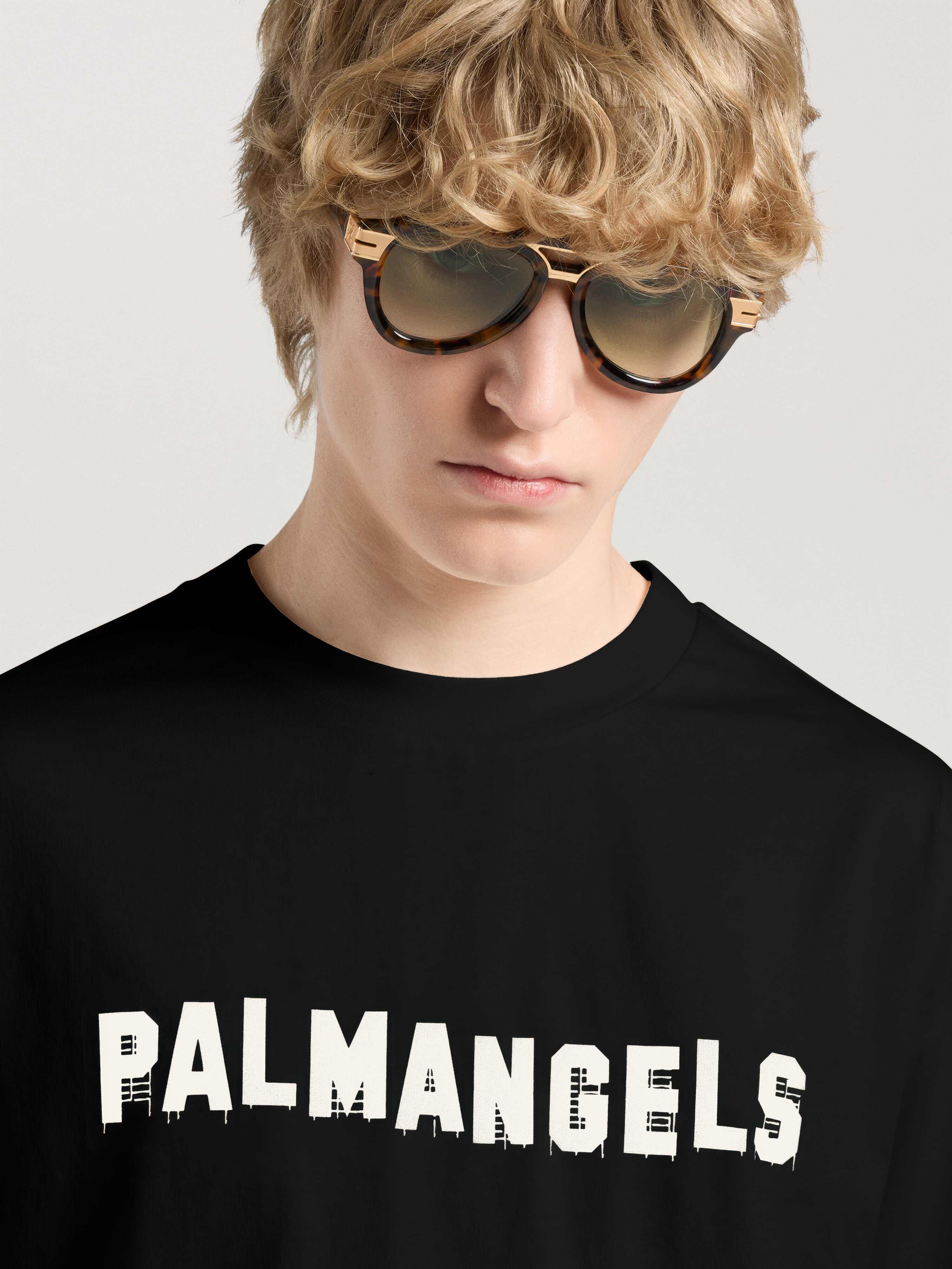 Palm Hills Regular T-Shirt PALM ANGELS Palm Hills Regular T-Shirt BLACK - OFF WHITE PAMAA01W26JR18