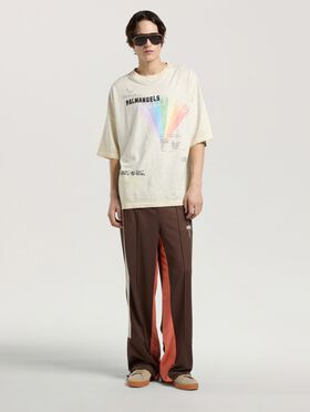 PALM ANGELS Neon Boulevard Loose T-Shirt LIGHT GREY - MULTICOLOR PAMAA03W26JR08