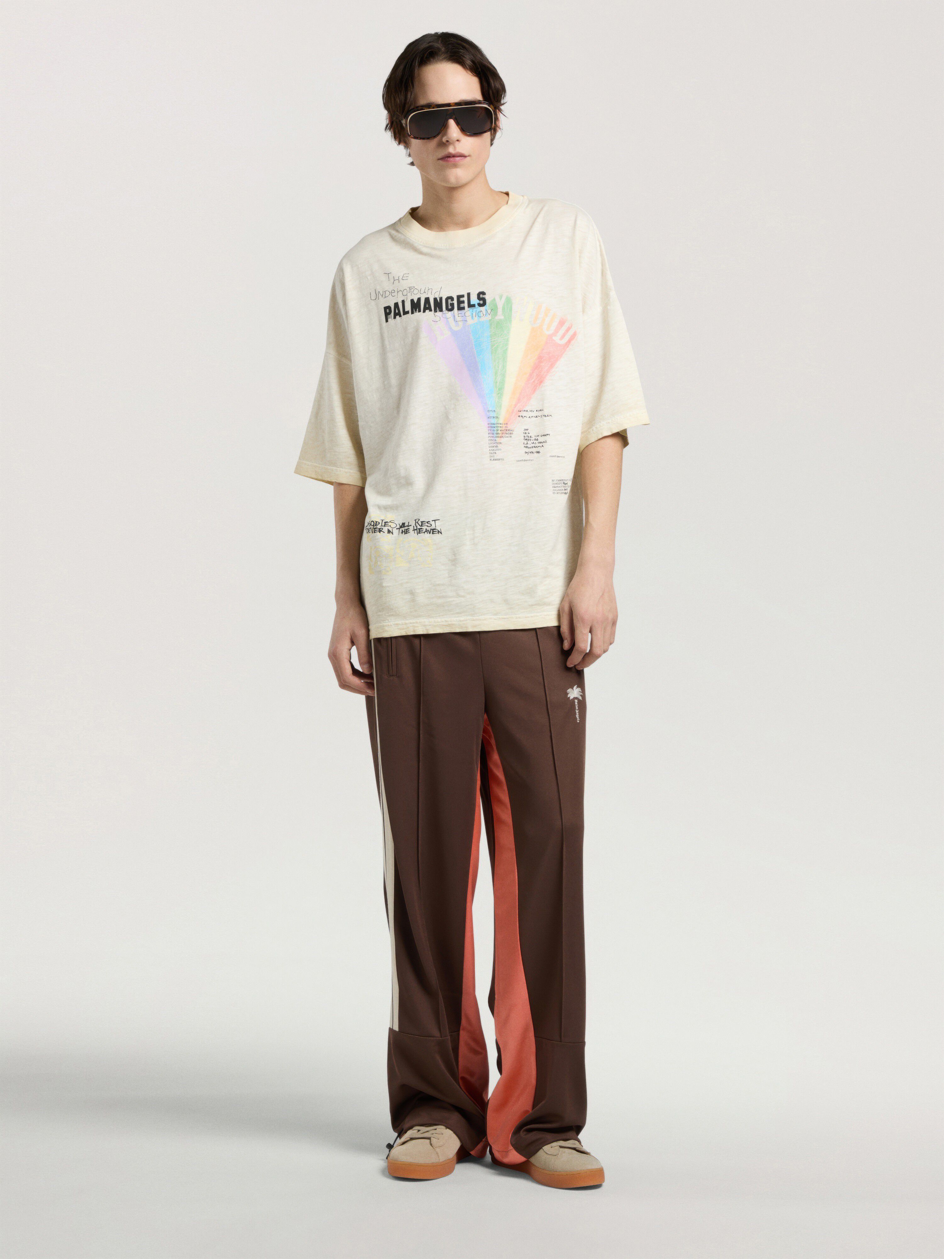 Neon Boulevard Loose T-Shirt PALM ANGELS Neon Boulevard Loose T-Shirt LIGHT GREY - MULTICOLOR PAMAA03W26JR08