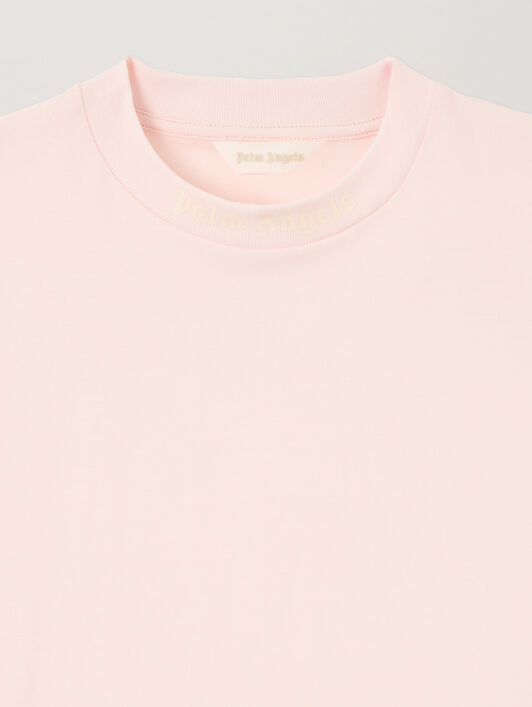 PALM ANGELS Overlogo Over T-Shirt ROSA/PINK PGAA001S26JER001