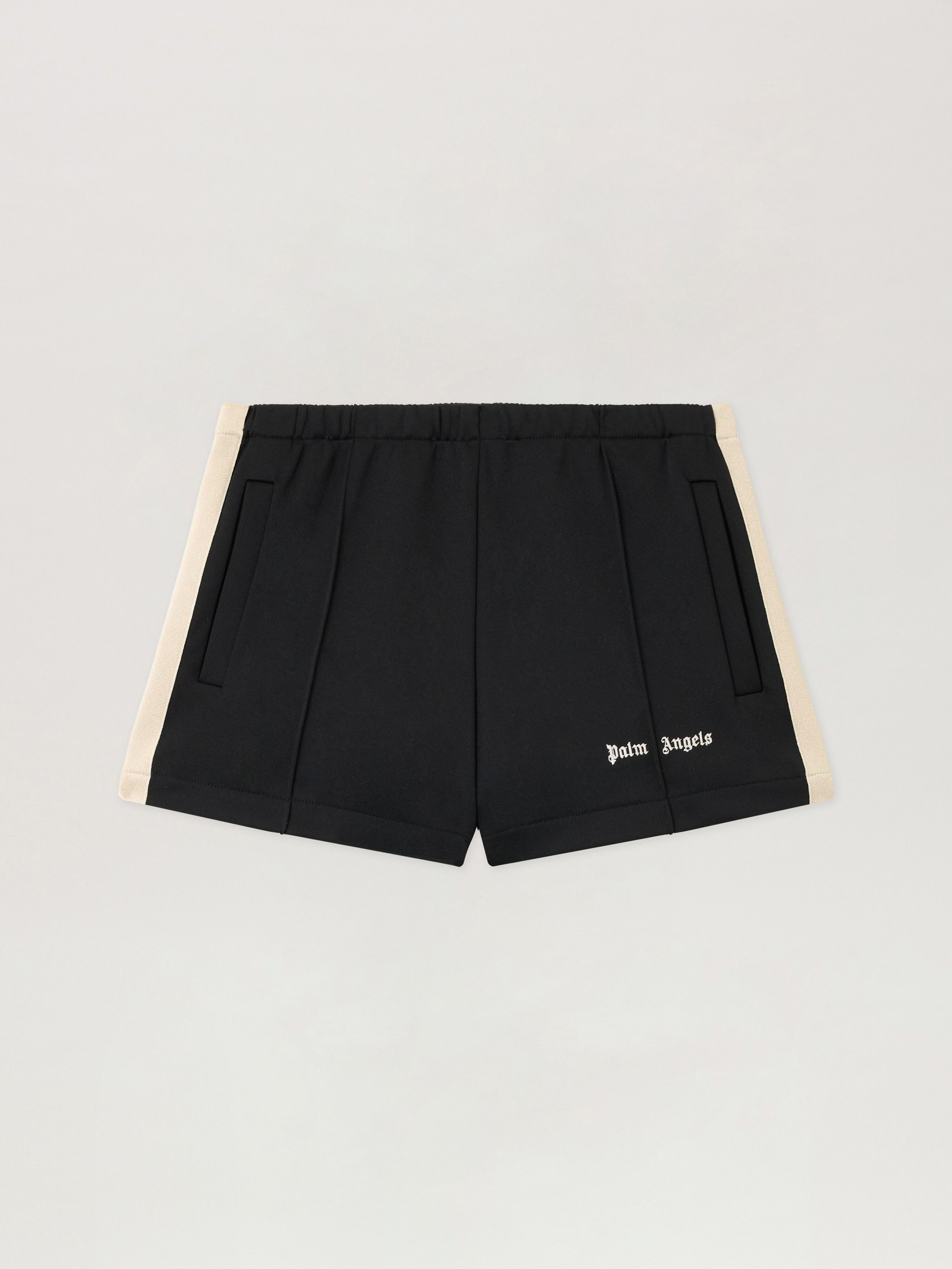 Classic Logo Track Shorts in BLACK OFF WHITE for Women | Palm Angels®