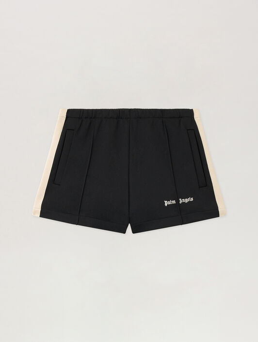 Classic Logo Track Shorts PALM ANGELS Classic Logo Track Shorts BLACK OFF WHITE PWCL005C99FAB001