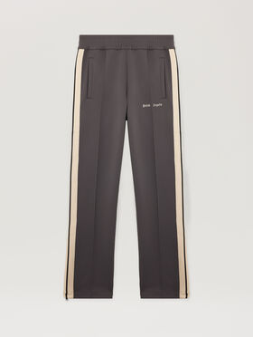 PALM ANGELS Classic Logo Track Pants DARK GREY - OFF WHITE PMCJ020F25FAB003