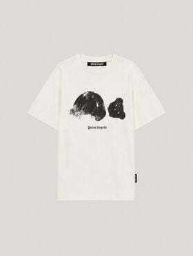 PALM ANGELS Spray Bear T-Shirt OFF White/Black PMAA109T26JER002