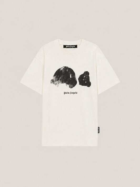 Spray Bear T-Shirt PALM ANGELS Spray Bear T-Shirt OFF White/Black PMAA109T26JER002