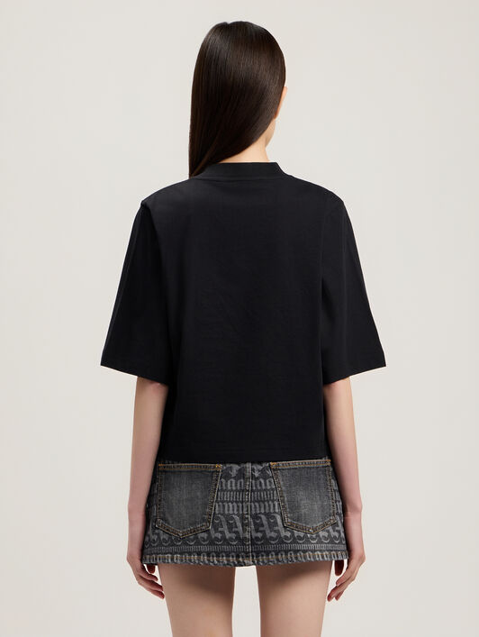 Bear Boxy T-Shirt PALM ANGELS Bear Boxy T-Shirt BLACK BROWN PWAA079S26JER006