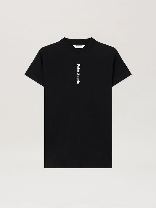 PALM ANGELS Classic Overlogo Tee Dress BLACK WHITE PGDB002C99JER001