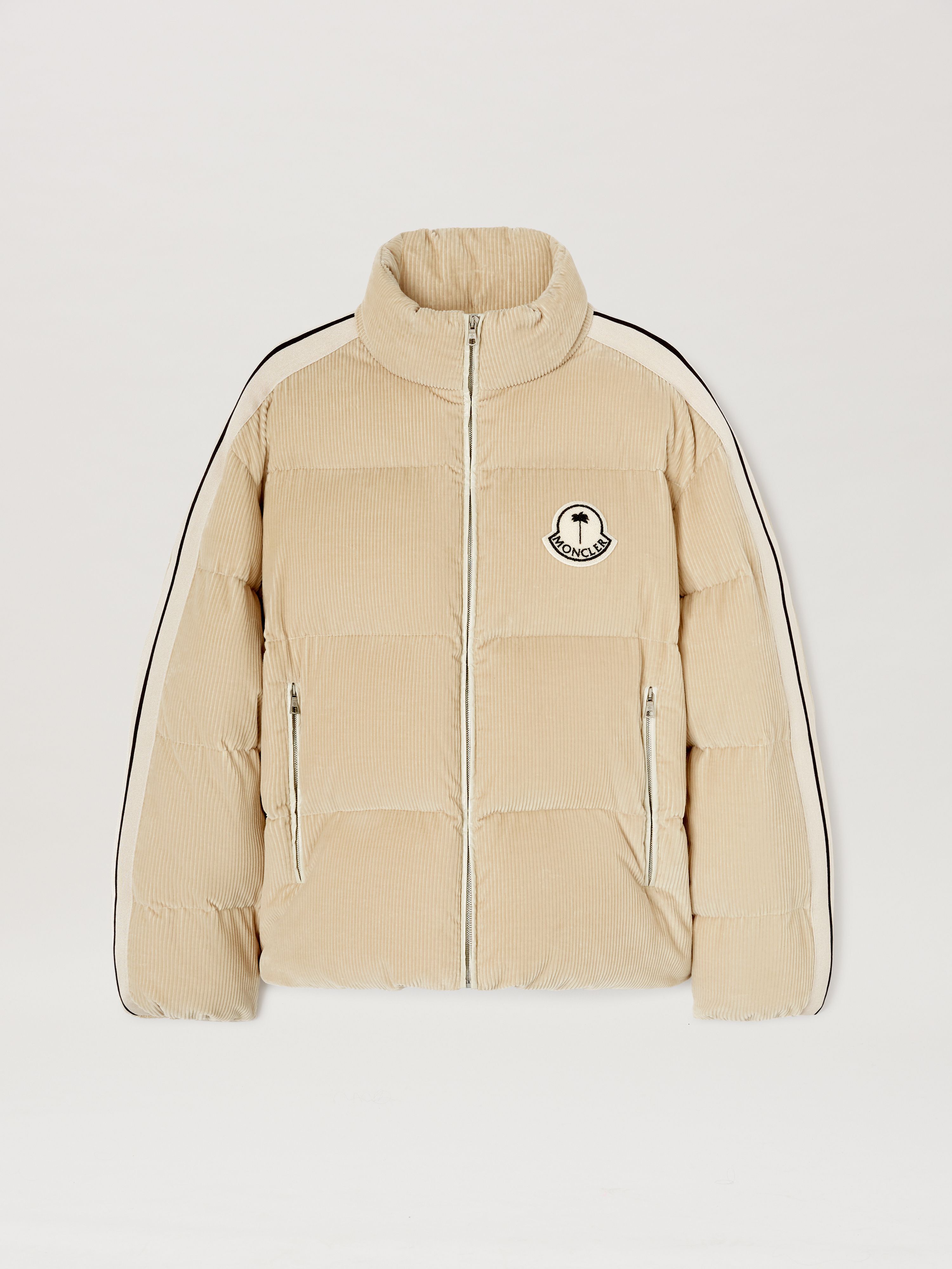 PALM ANGELS  Abrolhos down jacket Moncler x Palm Angels BEIGE - WHITE PMEJ008T25FAB001