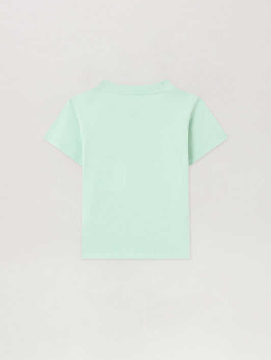 PALM ANGELS Spray Bear T-Shirt VERDE CHIARO/LIGHT GREEN PBXB001S26JER001