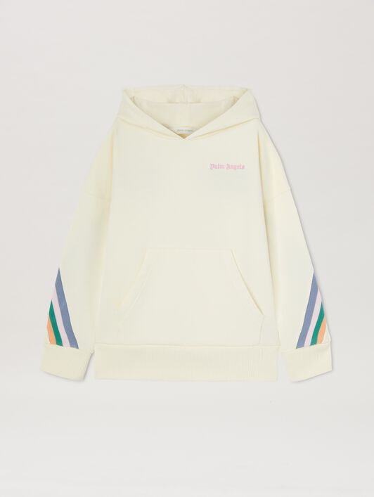 PALM ANGELS  Hoodie mit mehrfarbigem Strickband BUTTER ROSE PINK PGBB016S25FLE001