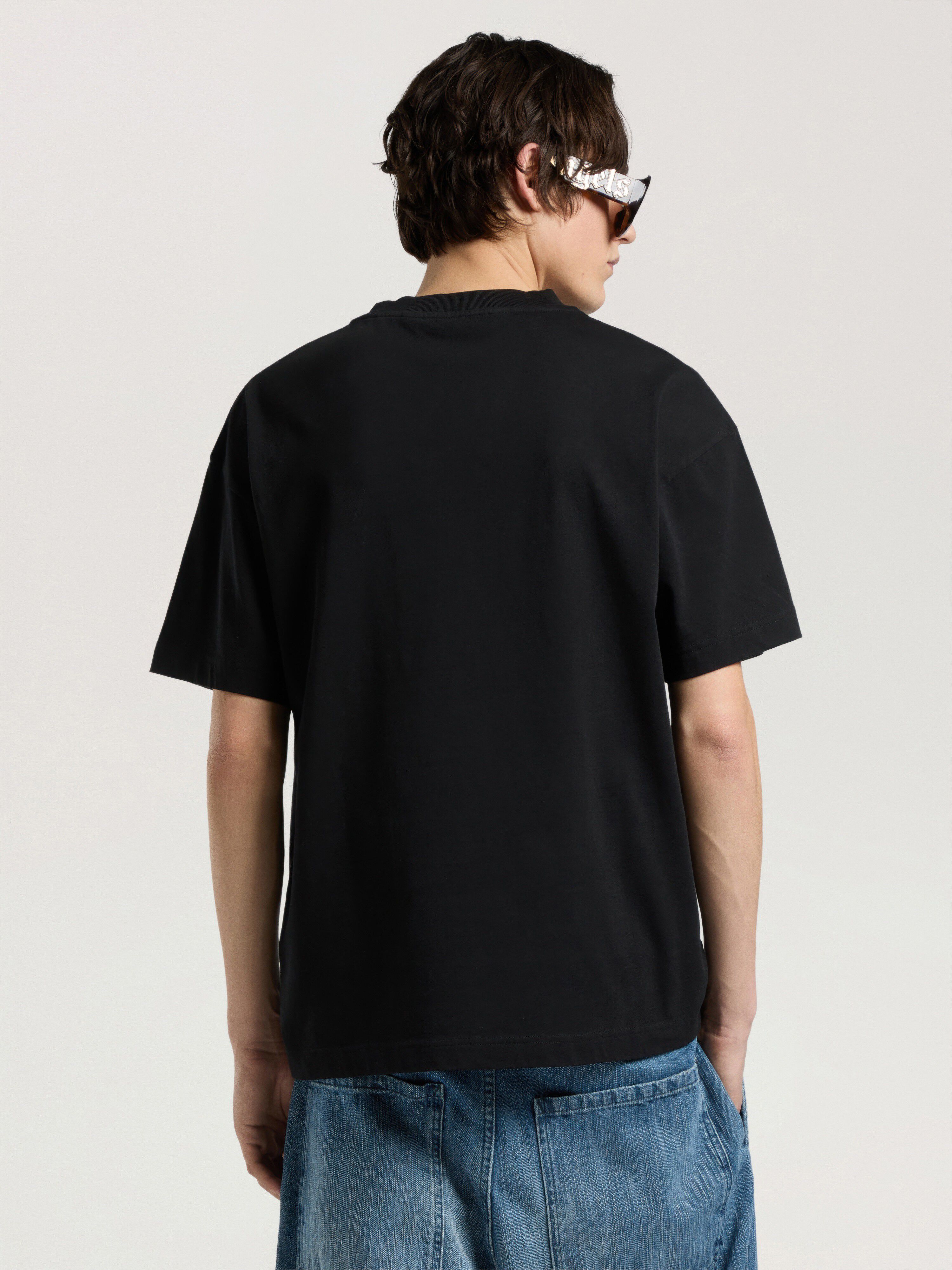Palm Tree Statement Regular T-Shirt PALM ANGELS Palm Tree Statement Regular T-Shirt BLACK - OFF WHITE PAMAA01W26JR08