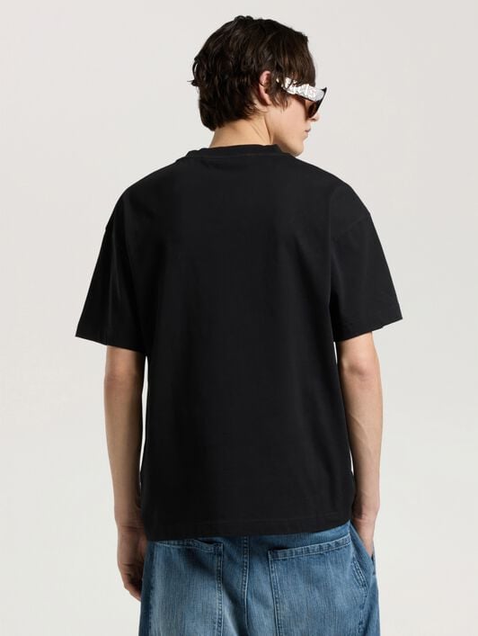 Palm Tree Statement Regular T-Shirt PALM ANGELS Palm Tree Statement Regular T-Shirt BLACK - OFF WHITE PAMAA01W26JR08
