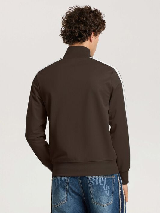 Classic Logo Track Jacket PALM ANGELS Classic Logo Track Jacket BROWN - OFF WHITE PAMBD01F26FB01