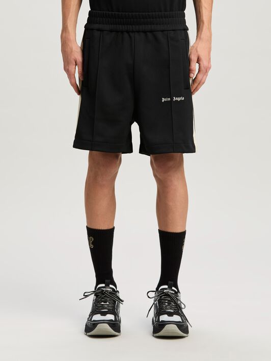 PALM ANGELS Classic Logo Track Shorts Black Off Whit BLACK - OFF WHITE PMCL004C99FAB001