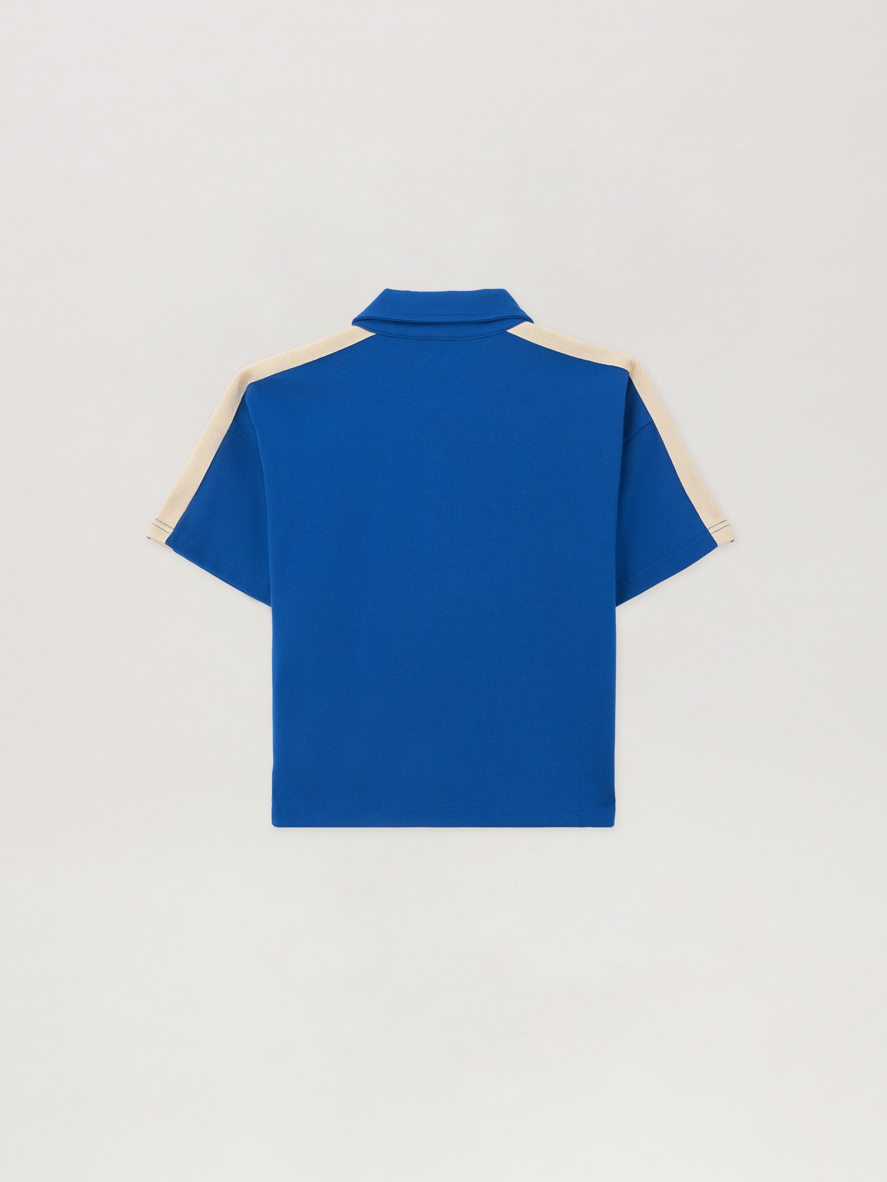 PALM ANGELS Track Polo BLU/BLUE PBBD013S26FLE001