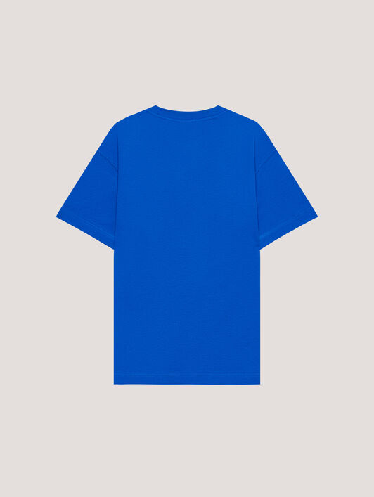 PALM ANGELS Spray City Los Angeles T-Shirt Blu/White PMAA109T26JER001