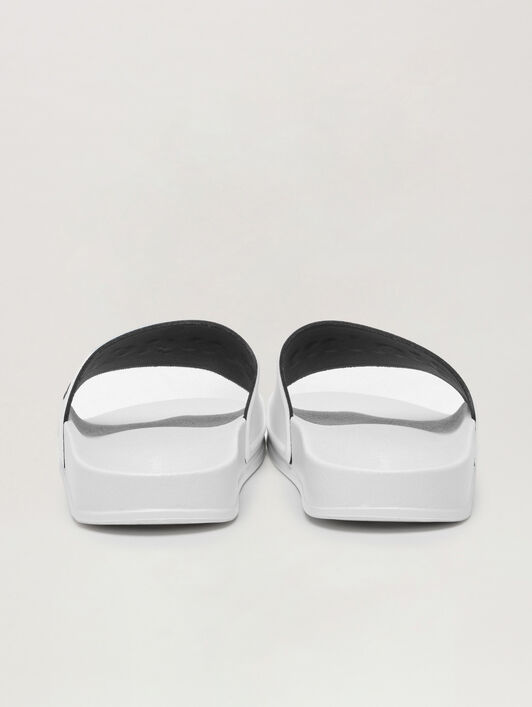 PALM ANGELS Pool Slider WHITE BLACK PWIC002C99PLA003
