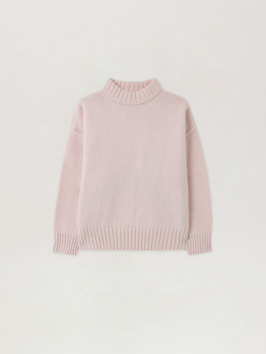 Curved Logo Knit Crewneck PALM ANGELS Curved Logo Knit Crewneck ROSE PINK - BRICK RED PGHE002F25KNI002