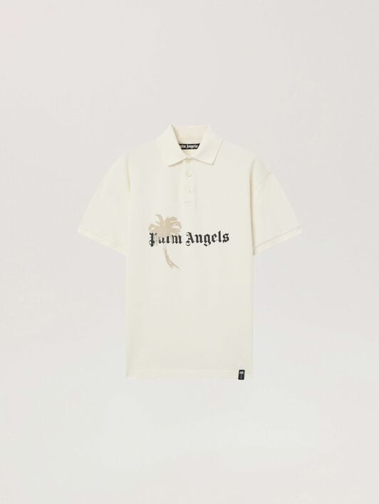 Palm Drift Polo S/S PALM ANGELS Palm Drift Polo S/S OFF WHITE - BLACK PAMGB02W26FB06