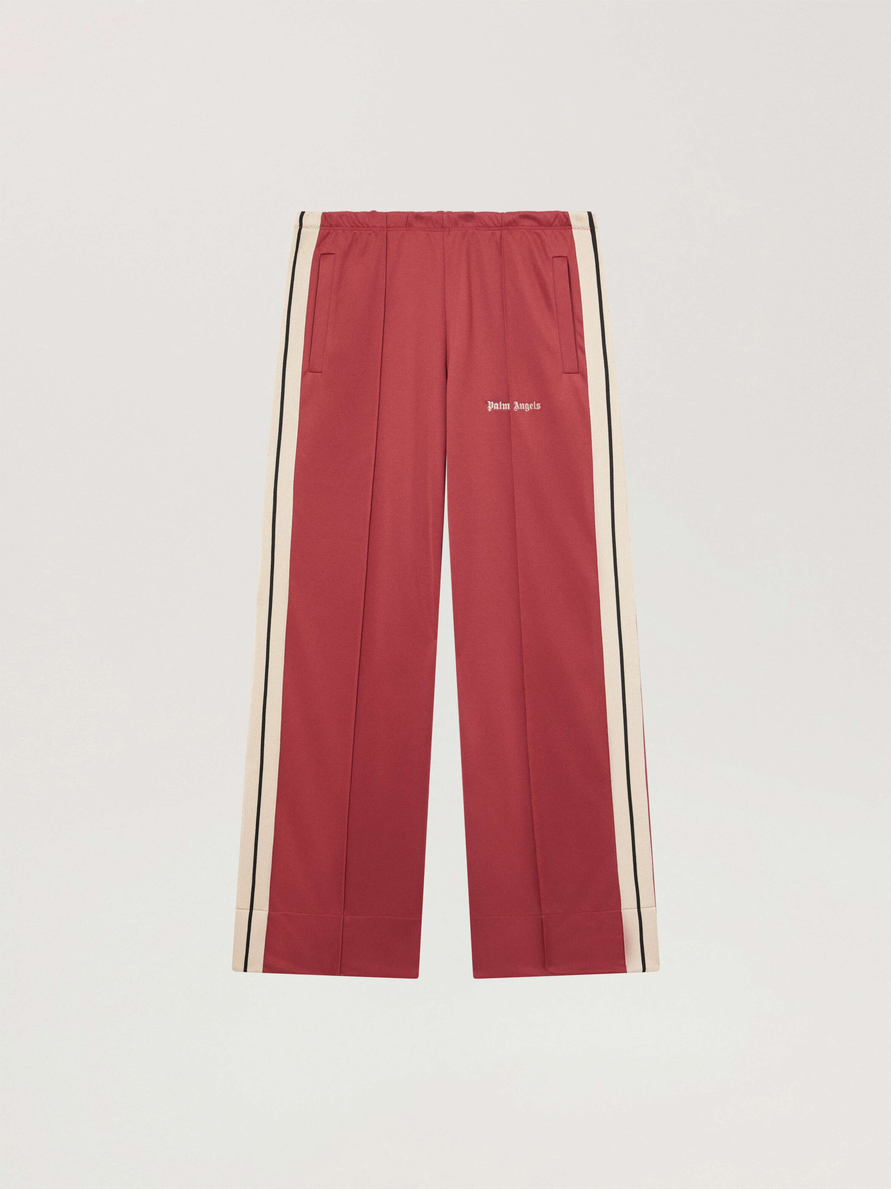 Classic Logo Track Loose Pants PALM ANGELS Classic Logo Track Loose Pants BRICK RED - OFF WHITE PAWCJ05F26FB01
