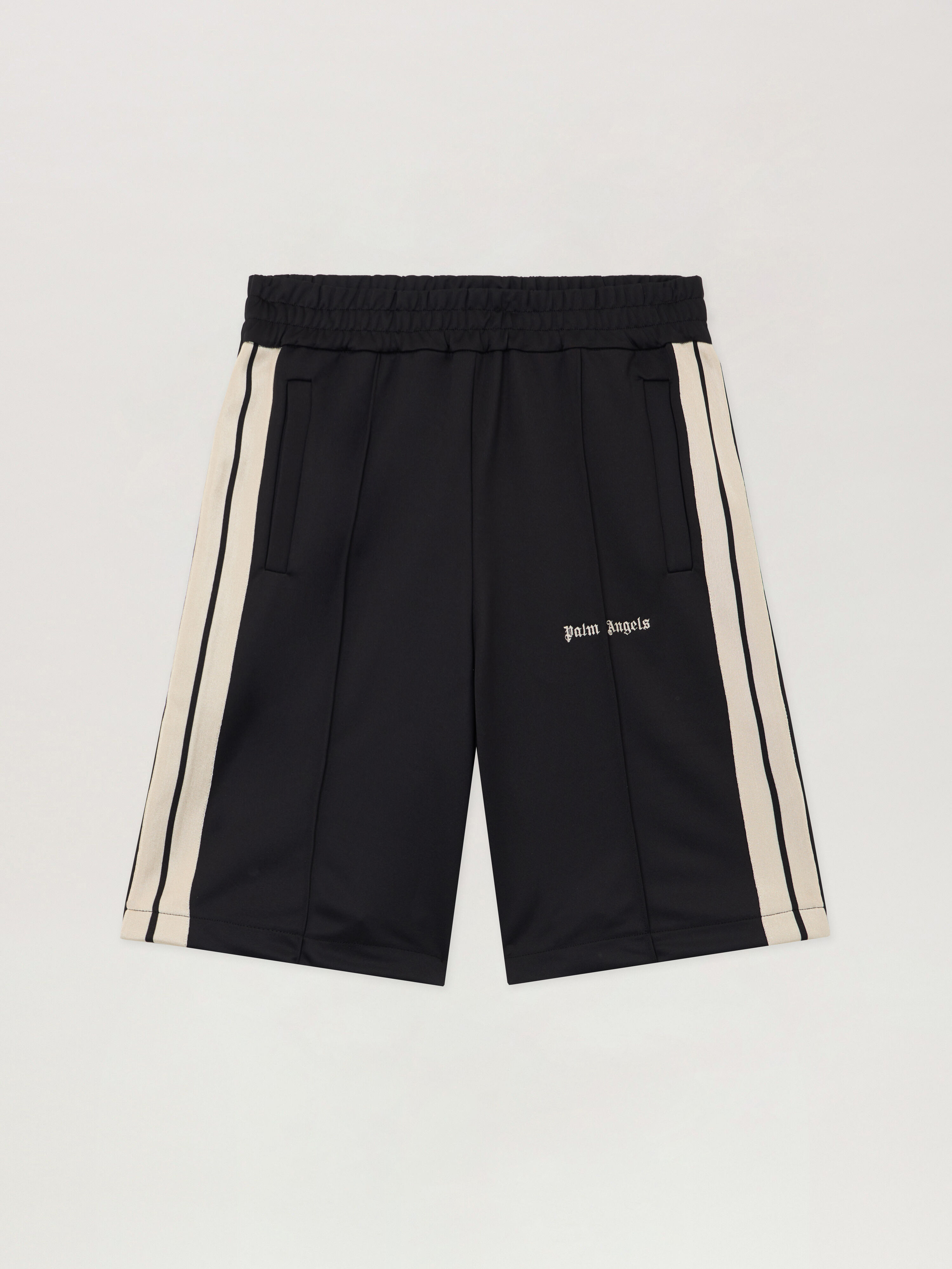 Classic Logo Track Shorts PALM ANGELS Classic Logo Track Shorts BLACK OFF WHITE PMCL009S26FAB001