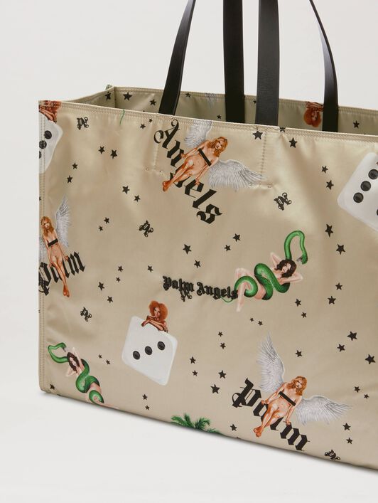 PALM ANGELS  Pin up shopping bag MULTICOLOR/BLACK PMNA07CS25FAB002