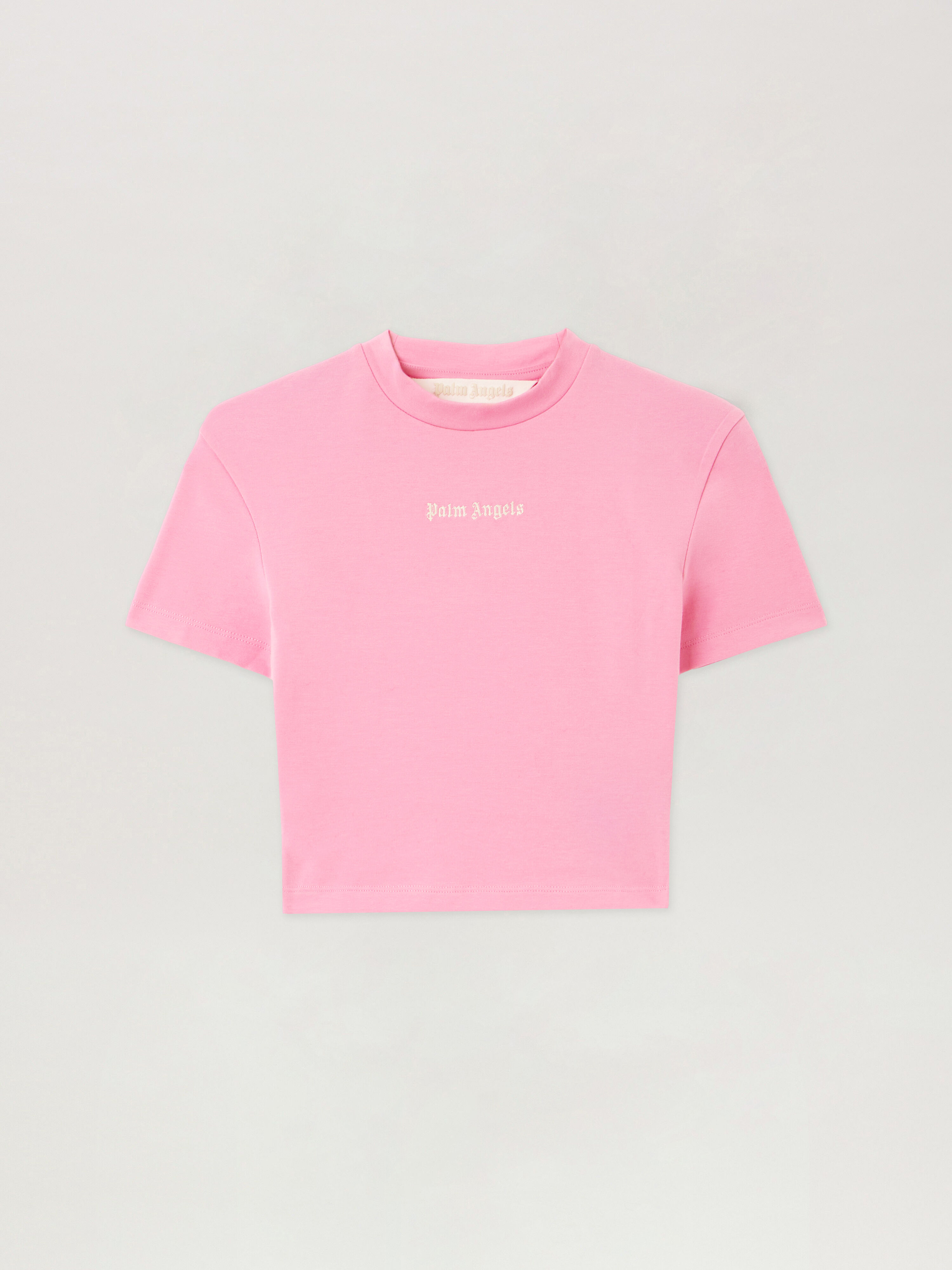 Classic Logo Baby Tee PALM ANGELS Classic Logo Baby Tee PINK - OFF WHITE PWAA077F25JER001